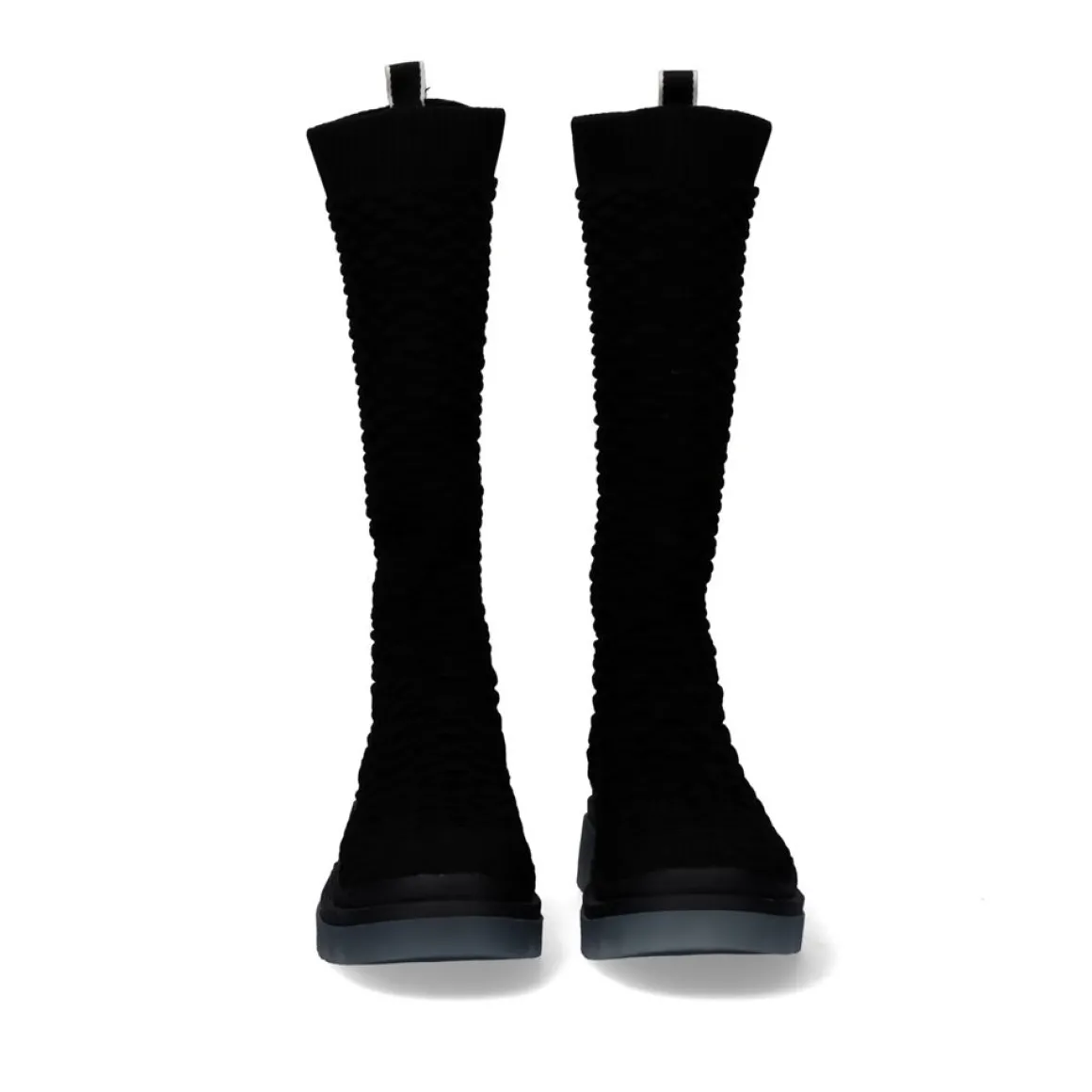 Bota Alta B077-H505 Em Relevo Preto