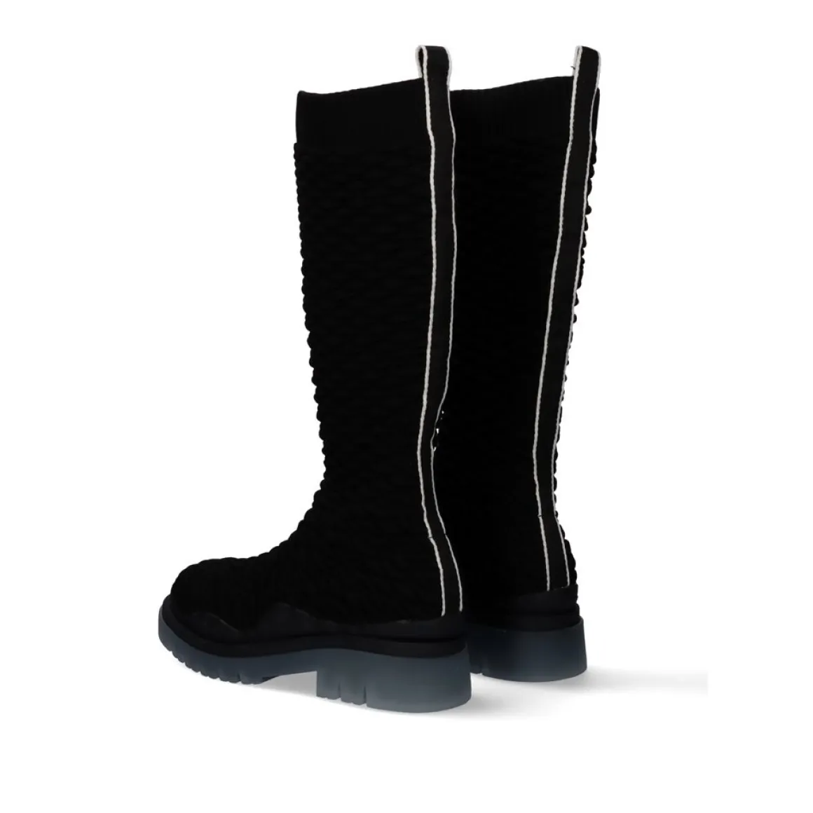 Bota Alta B077-H505 Em Relevo Preto