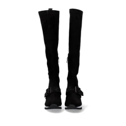 Bota Alta Com Cunha Assimetrica Y2327-H501 Em Preto