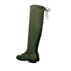 Bota Alta Estilo Mosqueteiro Veronica-843 De Microfibra Em Khaki