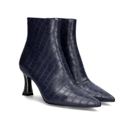 Bota De Salto Fino Erica-311 Azul Croco