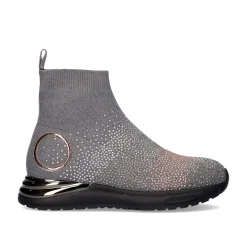 Bota De Tornozelo Estilo Meias Y2315-H502 Cinzento Com Strass