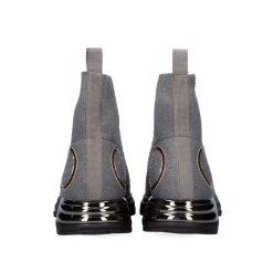 Bota De Tornozelo Estilo Meias Y2315-H502 Cinzento Com Strass