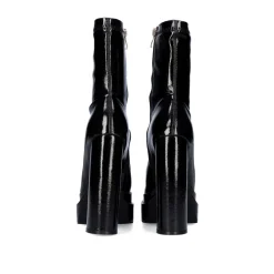 Bota De Tornozelo Estilo Meia Preta Com Calcanhar T3826-M2738