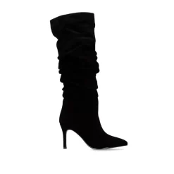 Bota Drapeada Diana-120 Black Suede