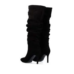 Bota Drapeada Diana-120 Black Suede