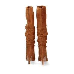 Bota Drapeada Diana-120 Camel Suede