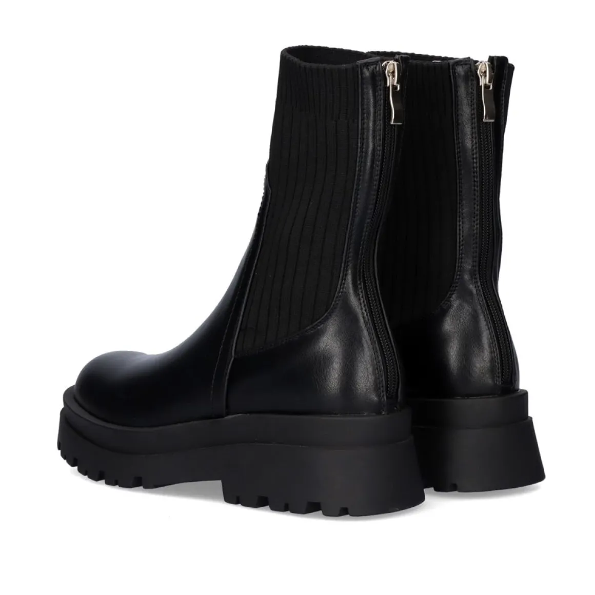 Bota Engomada Estilo Meia T3653-M2587 Em Preto
