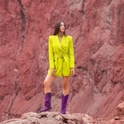 Bota Estilo Cowboy Dallas-105 Roxo