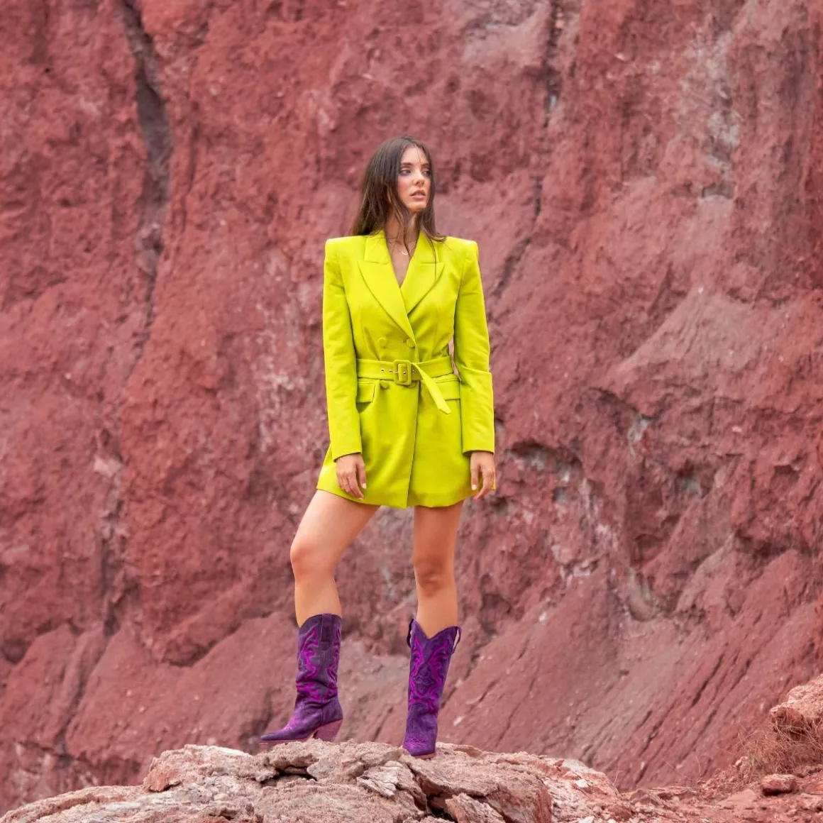 Bota Estilo Cowboy Dallas-105 Roxo