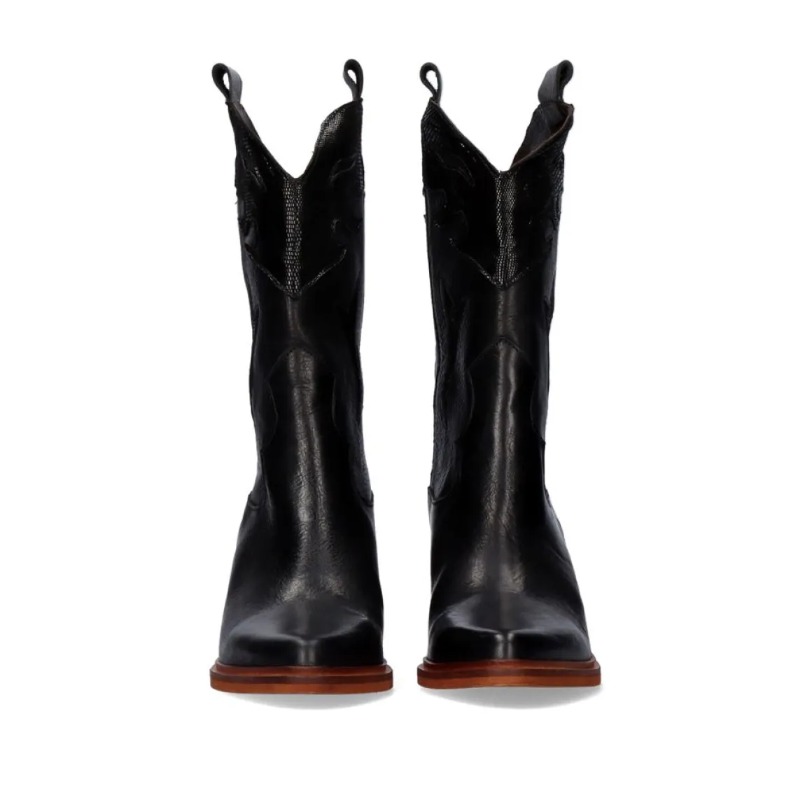 Bota Estilo Cowboy Free-9950 Black White