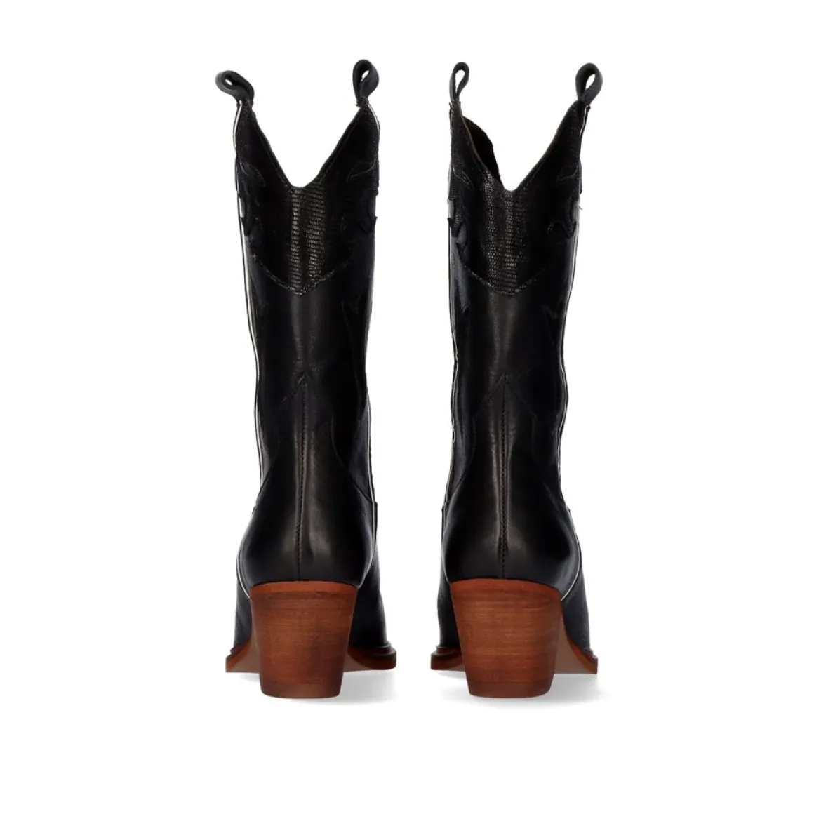 Bota Estilo Cowboy Free-9950 Black White