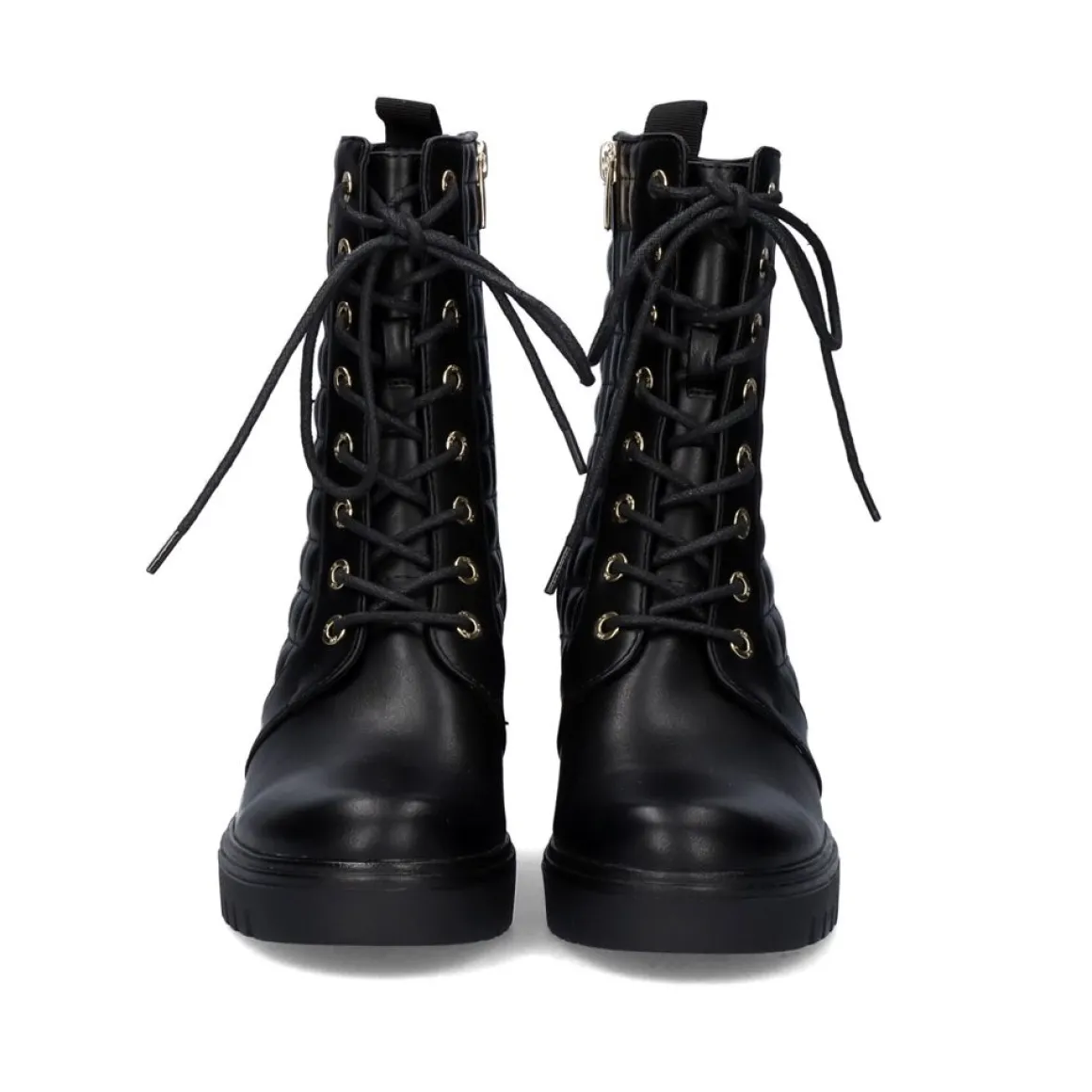 Botas Estilo Militar Com Salto Rita-635 Em Preto