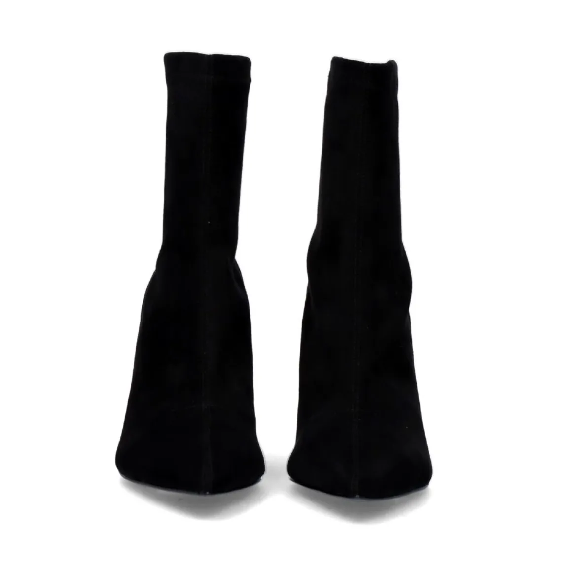 Botina Preta De Microfibra Com Salto Fino Belinda-500 Preto