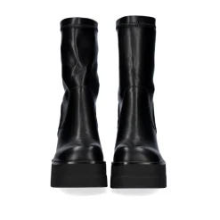 Botina W2113-D65 Com Salto E Plataforma Em Preto