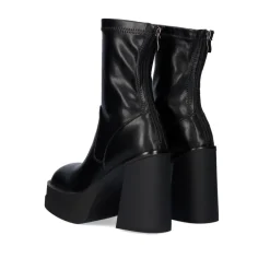 Botina W2113-D65 Com Salto E Plataforma Em Preto