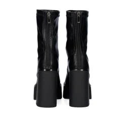 Botina W2113-D65 Com Salto E Plataforma Em Preto