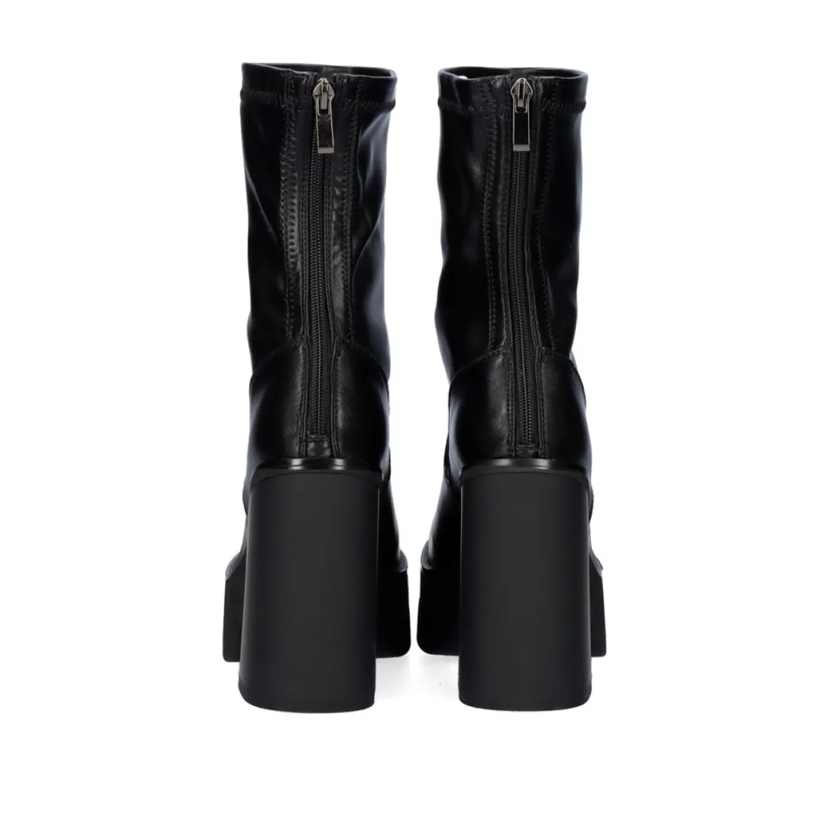 Botina W2113-D65 Com Salto E Plataforma Em Preto