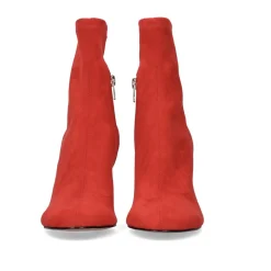 Botins De Microfibra Maggie-600 Vermelhos