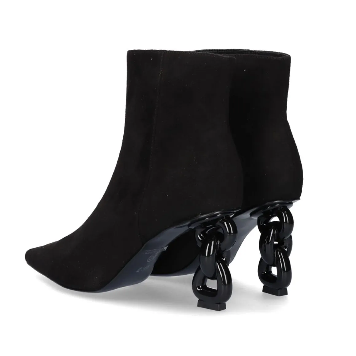 Botins De Salto (>8 Cm) Samantha-810 Microfiber Preto