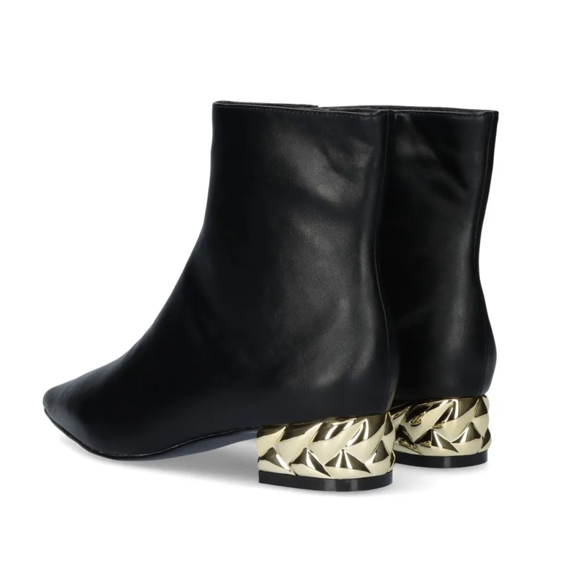 Botins De Salto Baixo Latina-221 Preto