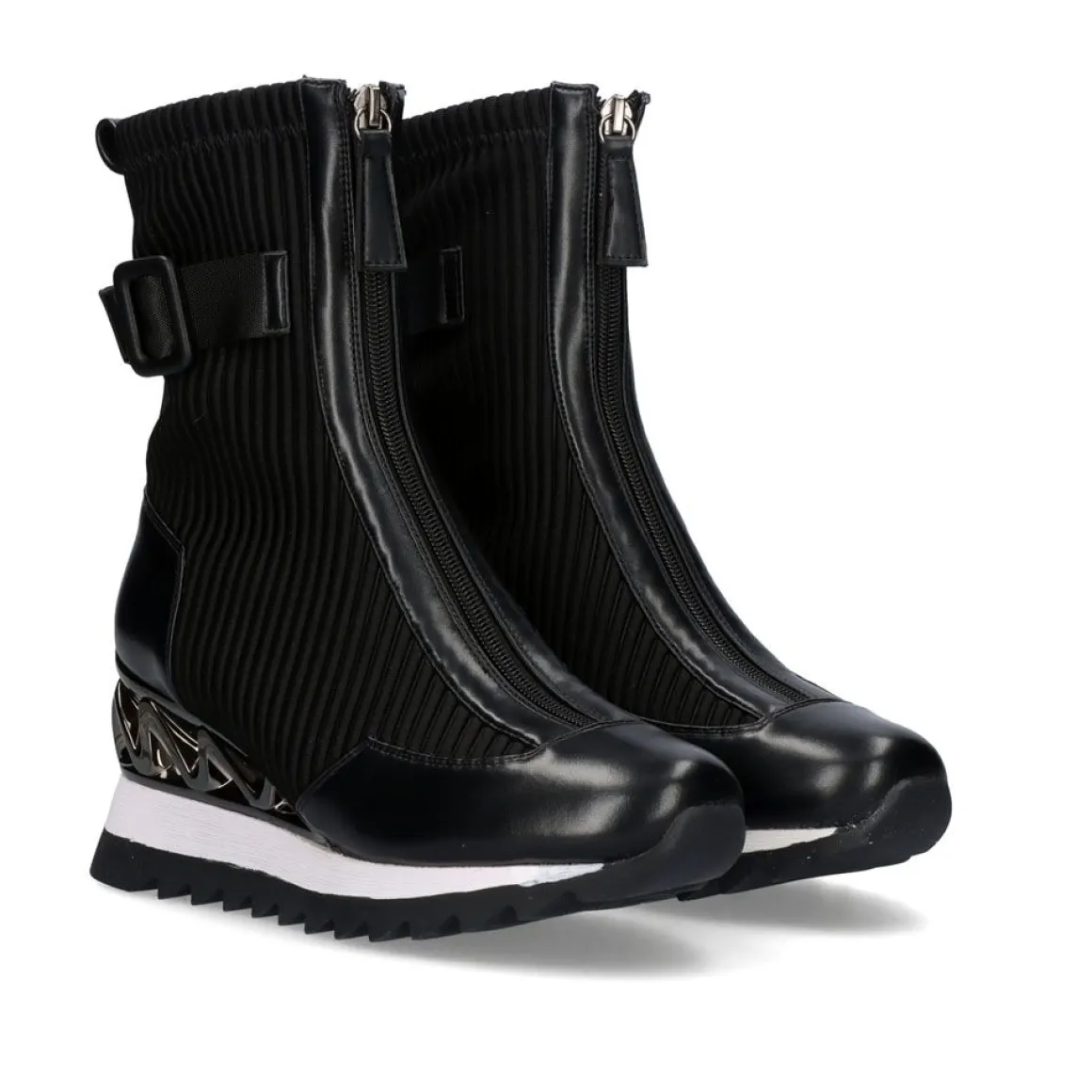 Botins Exe Y2327-F166 Licra Preto