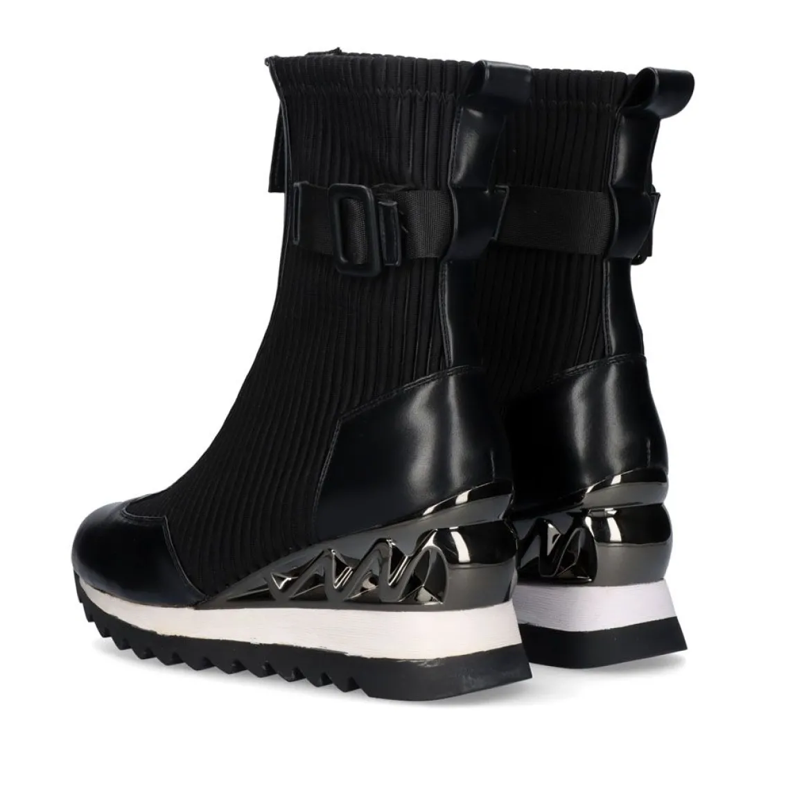 Botins Exe Y2327-F166 Licra Preto