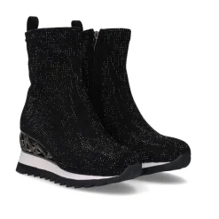 Botins Exe Y2327-H888 Glitter Preto