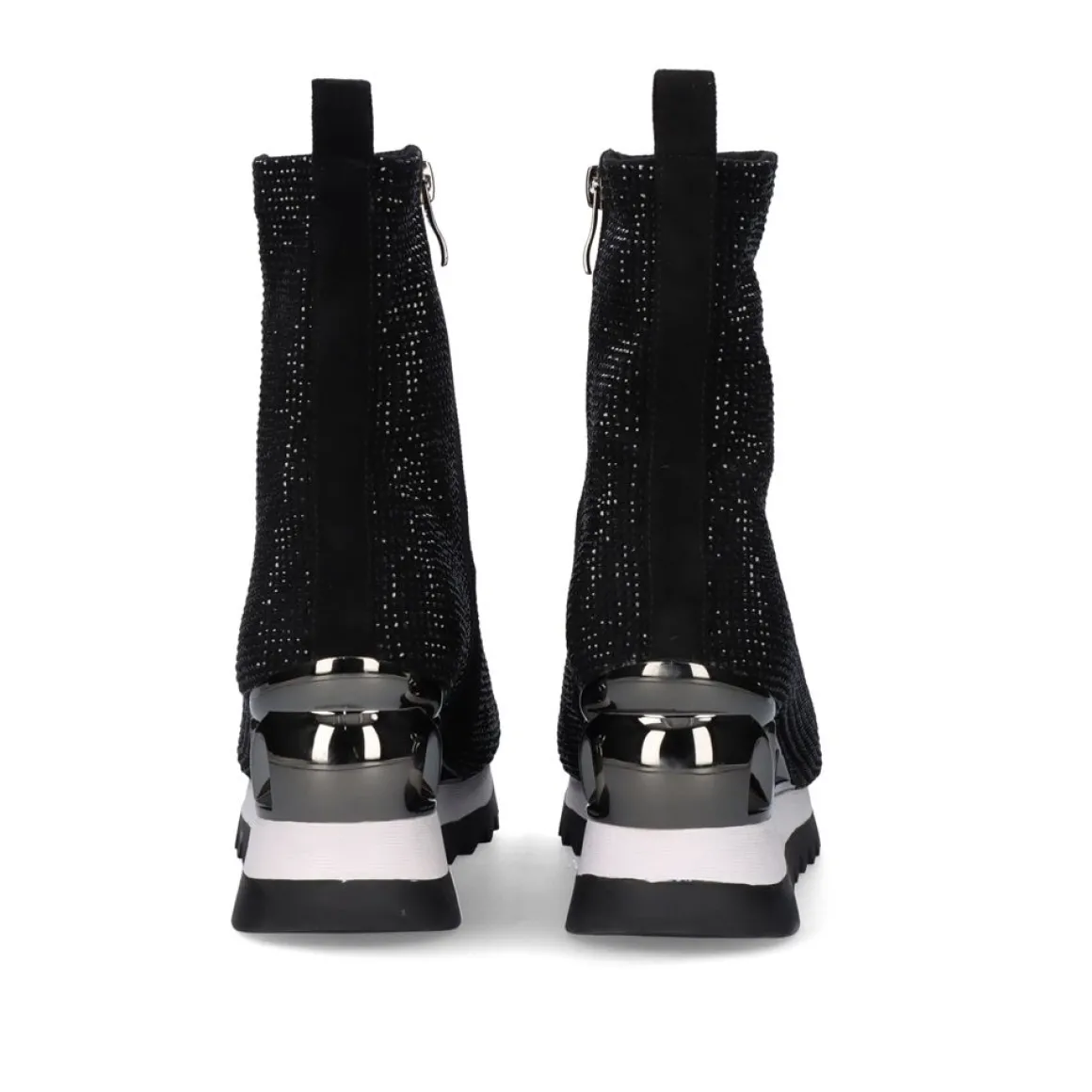 Botins Exe Y2327-H888 Glitter Preto