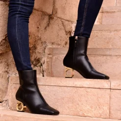 Espolio Com Salto Circular Elena-411 Preto