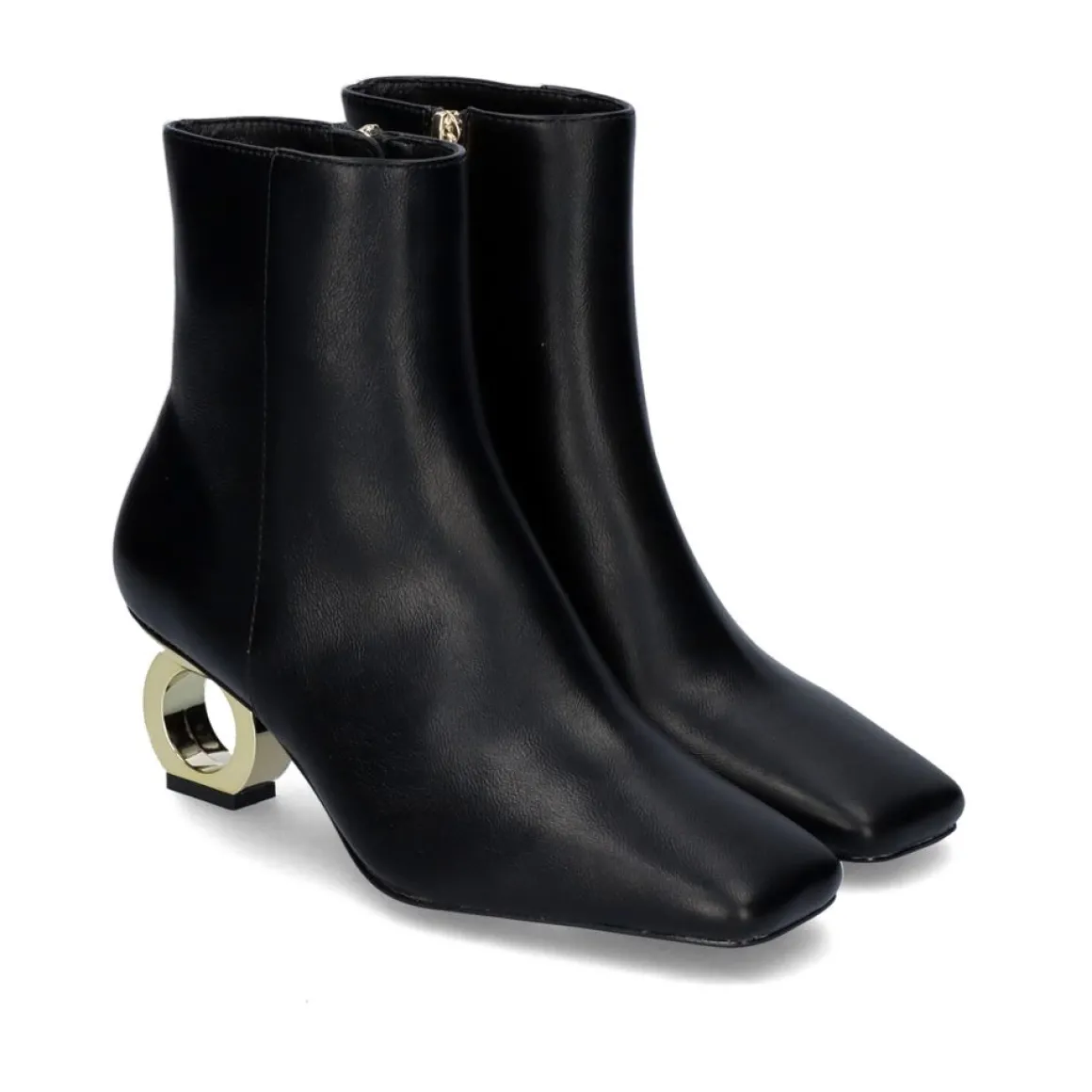 Espolio Com Salto Circular Elena-411 Preto