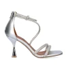 Exe Alberta-946 Strass Sandalia Prateada