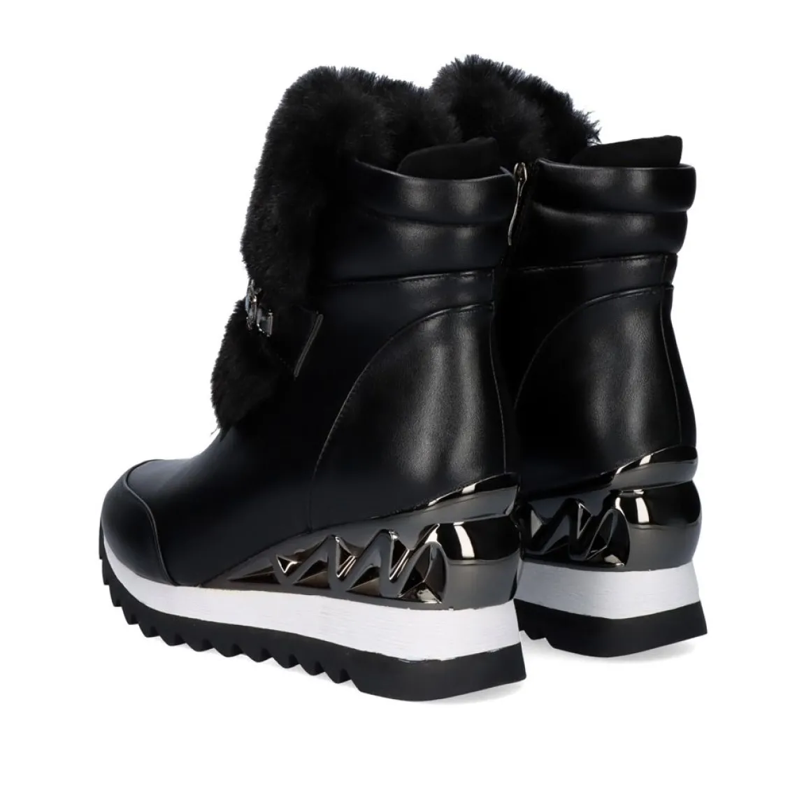 Meias Boot Tenis Com Cabelo Em Preto Y2327-J88