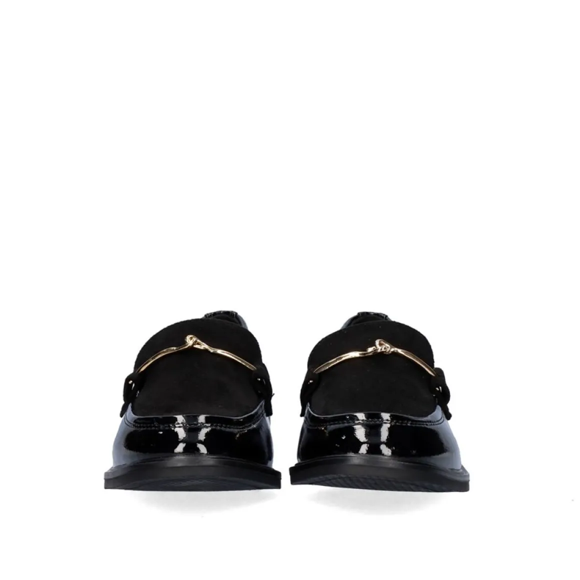 Mocassim Com Detalhe Dourado Virginia-489 Em Preto