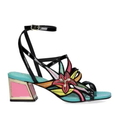 Nova Sandalia De Salto Baixo Luisa-400 Preto