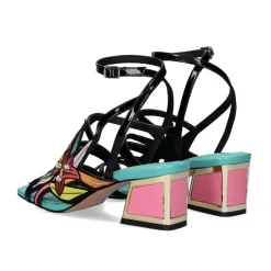 Nova Sandalia De Salto Baixo Luisa-400 Preto