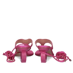 Novo Sandalia De Salto Baixo Brenda-314 Fuxia