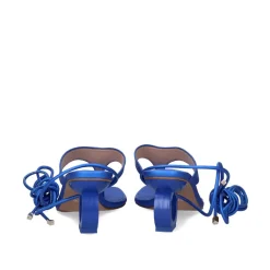 Novo Sandalia De Salto Baixo Brenda-314 Azul