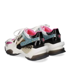 Plataforma Sneaker Xy166-1 Branco Dourado