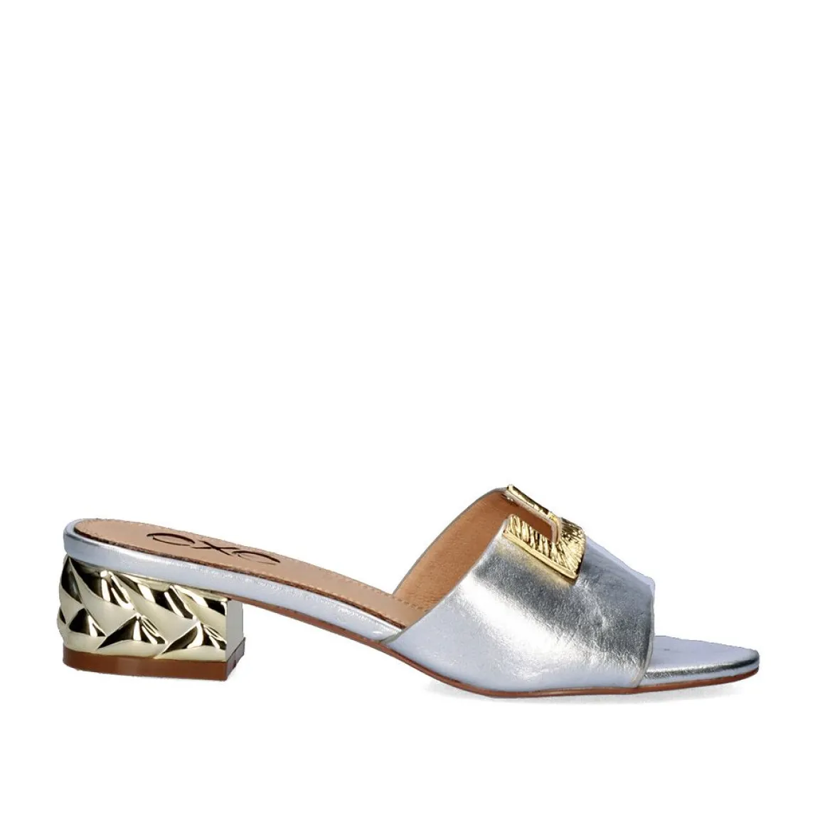 Salto Baixo Sandal Katy-810 Prata