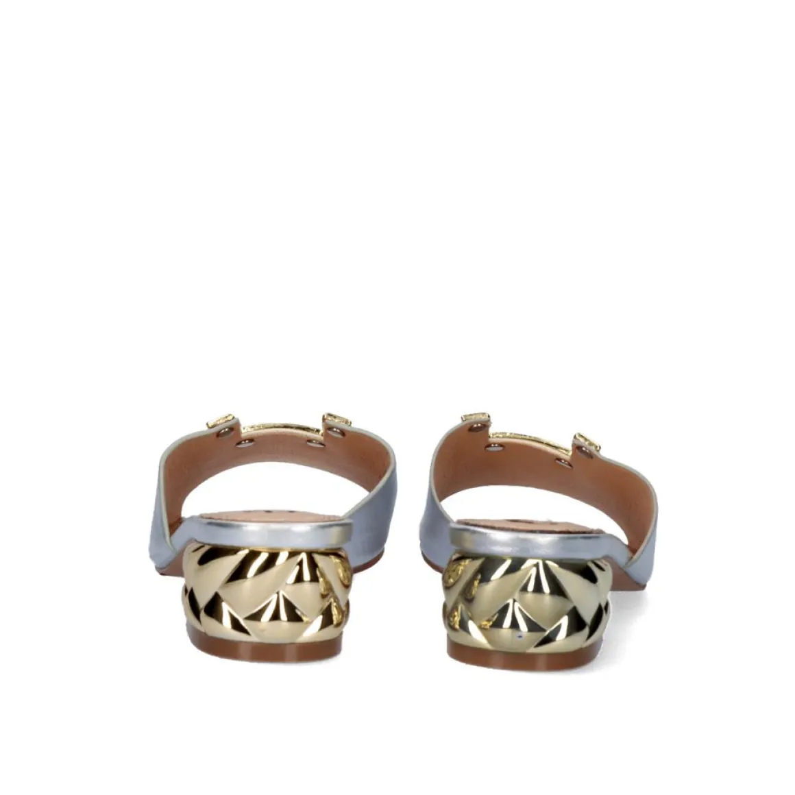 Salto Baixo Sandal Katy-810 Prata