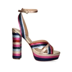 Sandalia De Calcanhar Ophelia-832 Multicolor