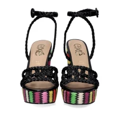 Sandalia De Calcanhar Ophelia-510 Preto