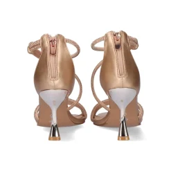 Sandalia De Salto Alto Alberta-946 Rosa Dourado