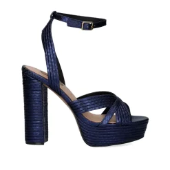 Sandalia De Salto Alto Ophelia-832 Snake Blue