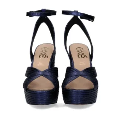 Sandalia De Salto Alto Ophelia-832 Snake Blue