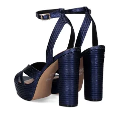 Sandalia De Salto Alto Ophelia-832 Snake Blue