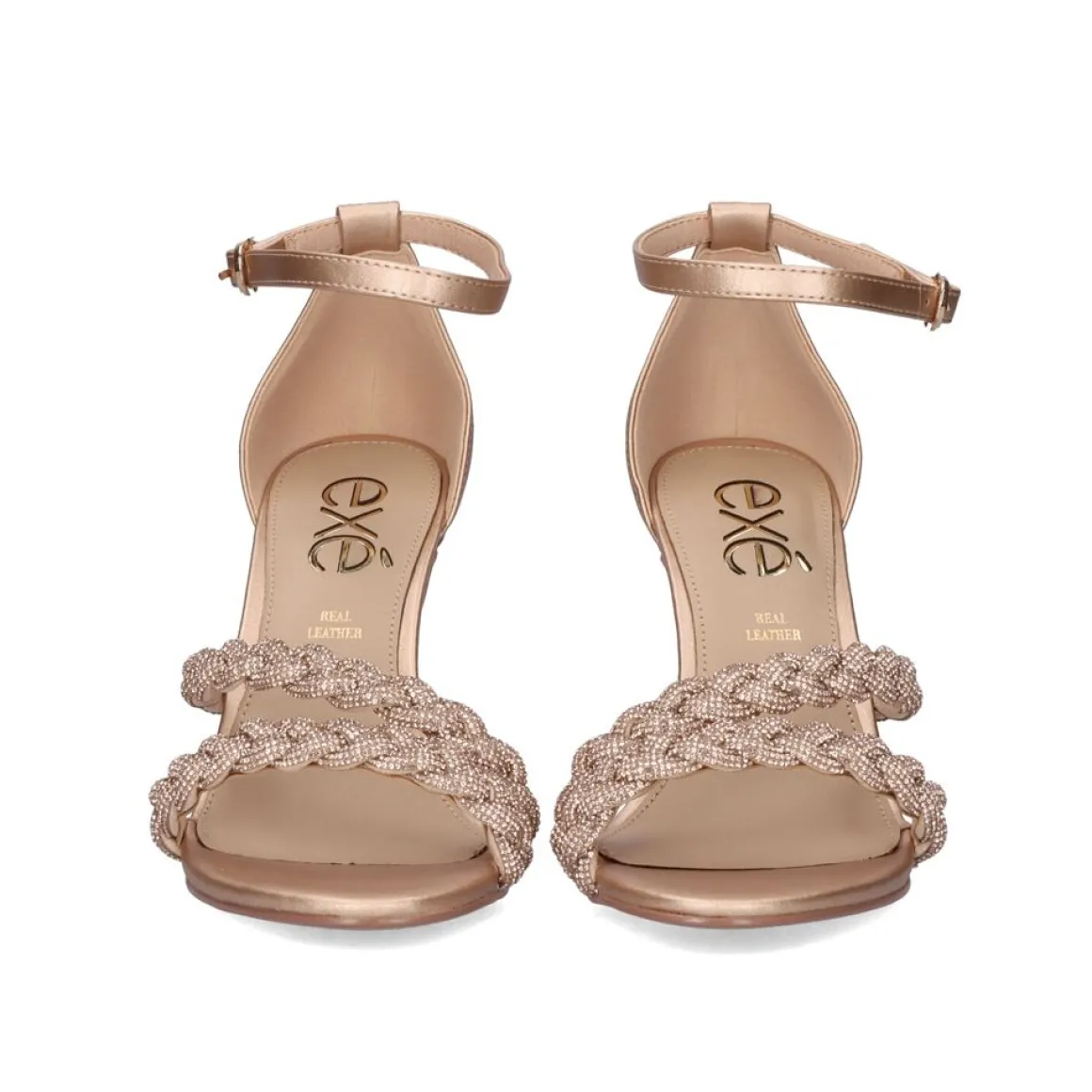 Sandalia De Salto Alto Rebeca-241 Rosa Dourado