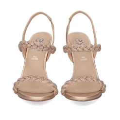 Sandalia De Salto Alto Silvia-640 Ouro Rosa