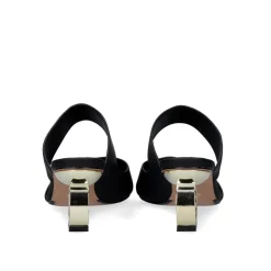 Sandalia De Salto Baixo Brenda-105 Preta